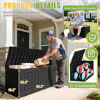 Greesum Outdoor Storage Box 82 Gallon Storage Bin - Image 6