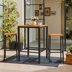 Devoko Acacia Wood Outdoor Patio Bar Set - Image 2