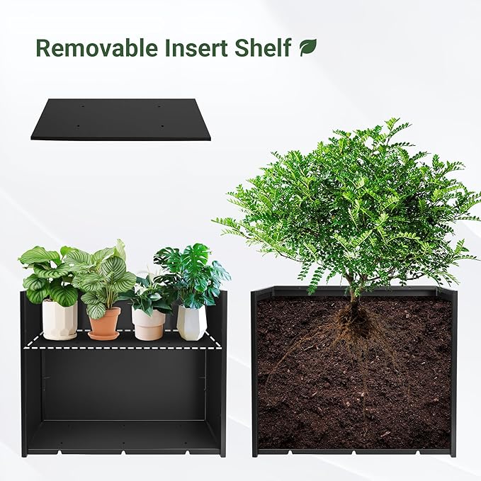 36" Metal Planter Box, Large Rectangular Window Box - Image 4