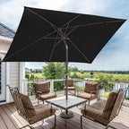 JEAREY 6.5x10 ft Rectangular Patio Umbrellas Rectangle Outdoor Umbrella - Image 6