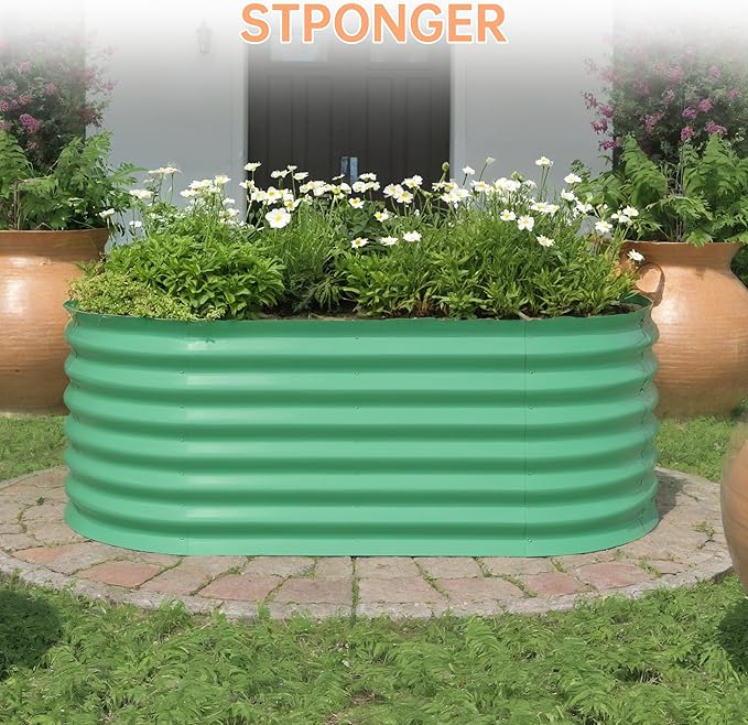 Garvee 4x2x2 ft Galvanized Raised Garden Bed Outdoor, 24 in Tall Metal Planter - Image 6