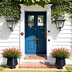 Artificial Faux Plants Flowers for Outdoor Decorations, Fake Monkey Grass for - Image 3
