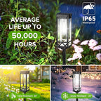 KOOPER Taller Solar Pathway Lights Outdoor, 2 Pack Upgraded Brighter Solar - Image 4