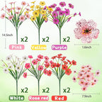MACTING 12 Bundles Artificial Spring Flowers - Image 5