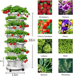 7 Tiered Strawberry Planters 2 Pack, Vertical Stackable Planter, Herb Stacking - Image 3