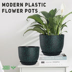 Plant Pots 10/9/8/7.5/7 inch Set of 5, Flower Pots - Image 4