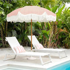 AMMSUN Boho Fringe Umbrella Outdoor Patio, 6.5ft UPF50+ Picnic Umbrella - Image 2