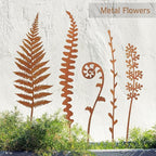 Metal Flowers for Outside, Garden Stakes Decorative, Flower Bed Decor Plant - Image 2