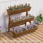 3-Tiers Wooden Raised Garden Bed, Wood Planter Box - Image 3