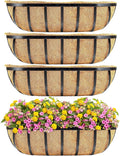 4pcs 24" Window Box Deck Railing Planter by LAWYAMAI