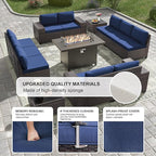 Kullavik 13PCS Outdoor Patio Furniture Set - Image 4