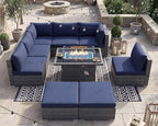 NICESOUL 9 Piece Oversized Outdoor Patio Furniture Set, 29.3'' High Back Comfy - Image 3