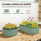 Outsunny 3.5' x 2' x 1' Galvanized Raised Garden Bed Kit, Outdoor Metal - Image 3