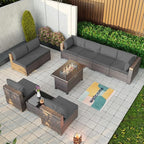 Kullavik 10 Pieces Outdoor Patio Furniture Set - Image 8