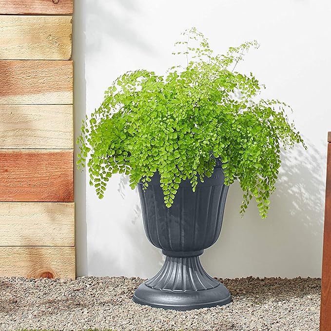 Arcadia Garden Products PL10GY Indoor/Outdoor Classic Traditional Plastic Urn - Image 4