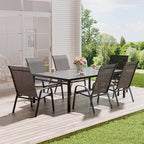 Patio Chairs Set of 6, Stackable Outdoor Dining Chairs - Image 9