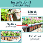 LaLaGreen Outdoor Wall Planter for Plants Large Black Metal Basket - Image 4