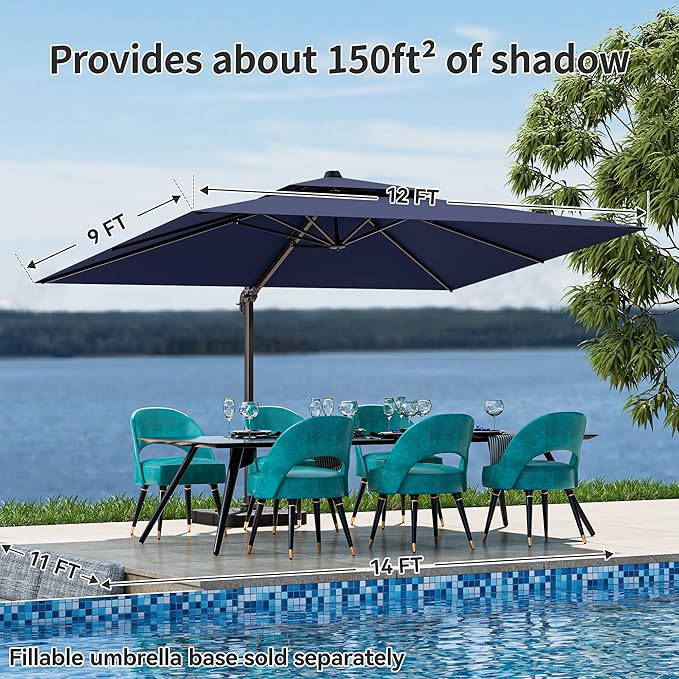 9x12FT Cantilever Patio Umbrella - Image 2