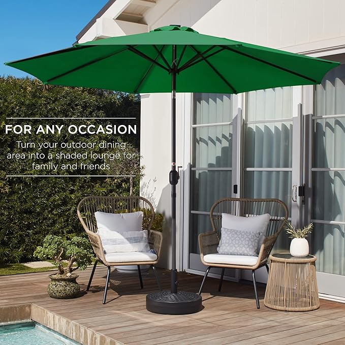Best Choice Products 10ft Outdoor Table Compatible Steel Polyester Market Patio - Image 3