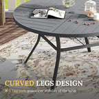 VICLLAX Round Patio Table with Adjustable Umbrella Hole - Image 7