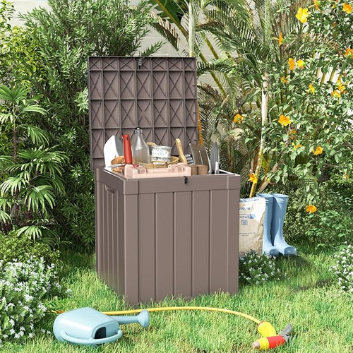 40 Gallon Resin Deck Box, Lockable Patio Outdoor Storage Box - Image 2