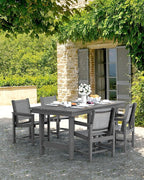SERWALL Patio Dining Sets for 6, Outdoor HDPE Dining Set - Image 6