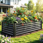 YITAHOME 6x3x1.5 ft Galvanized Raised Garden Bed Kit, Large Metal Planter Box by YITAHOME