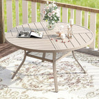 VICLLAX Round Patio Table with Adjustable Umbrella Hole - Image 2