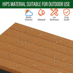 Outdoor Side Table with Storage, 2-Tier Patio End Tables Weather Resistant - Image 5