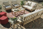 Signature Design by Ashley Clare View Outdoor Patio Sofa, 4 Throw Pillows - Image 5