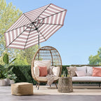 Best Choice Products 10ft Solar Polyester LED Lighted Patio Umbrella w/Tilt - Image 2
