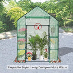 Walk-in Greenhouse for Outdoors w/ Mesh Side Windows, 3 Tiers 6 Shelves PE - Image 9