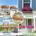 2pcs 24 Inch Window Deck with Coco Liner, Metal Hanging Flower Planter Window - Image 5