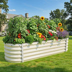 YITAHOME 17" Tall 6 in 1 Large Raised Garden Bed Kit, 6.5x2x1.4ft Galvanized - Image 2