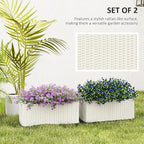 Outsunny Railing Planter Box, Hanging Flower Pots - Image 4