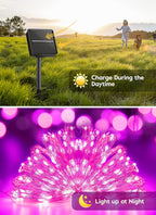 Minetom Solar String Lights for Outside, 2 Packs Total 66Ft 200 LED Outdoor - Image 2