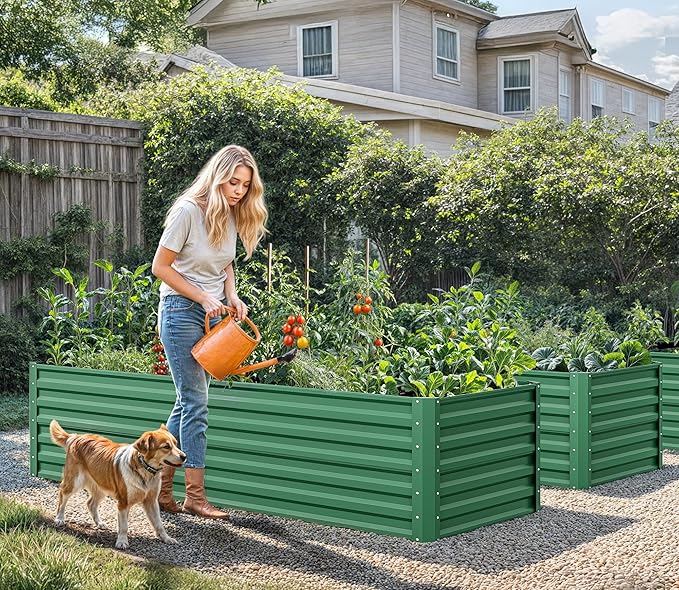 YITAHOME 6x3x2ft 2pcs Large Raised Garden Bed Kit, Galvanized Metal Planter Box - Image 3