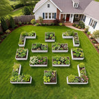 A ANLEOLIFE Set of 12 18 Inch Tall Raised Garden Beds Kit, Square & Rectangular - Image 3