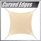ColourTree 10' x 10' Grey Rectangle CTAPS16 Sun Shade Sail Canopy Mesh Fabric - Image 8