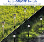 GIGALUMI Solar Pathway Lights, Stainless Steel IP44 Waterproof Auto On/Off - Image 5
