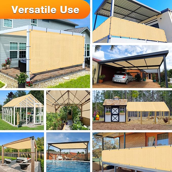 Artpuch Outdoor Pergola Shade Cover 7' X 18' Sun Shade Cloth - Image 6