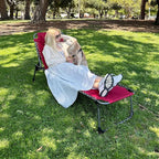 KingCamp Lounge Chair Outdoor, Folding Portable Tanning Chairs Comfy Adjustable - Image 2