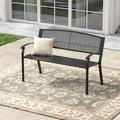 50.4" Garden Bench, Metal Outdoor Bench by Offeroutdoorsolutions