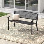 50.4" Garden Bench, Metal Outdoor Bench by Offeroutdoorsolutions