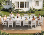 SERWALL Patio Dining Sets for 6 Person, HDPE Dining Set - Image 7