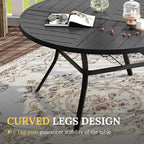 VICLLAX Round Patio Table with Adjustable Umbrella Hole - Image 7