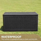 Devoko 100 Gallon Waterproof Large Resin Deck Box Indoor Outdoor Lockable - Image 4