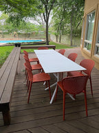 2xhome Patio Dining Chair | Modern Stackable Outdoor Pool Side Chair | Weather - Image 6