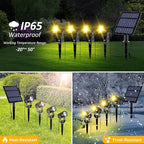 T-SUN Solar Spotlights, 4-in-1 Solar Landscape Spot Lights Outdoor Waterproof - Image 4