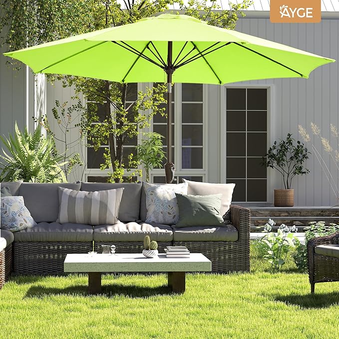 Ayge 9FT Large Outdoor Patio Umbrella Market Table Umbrella-UV Resistant - Image 6